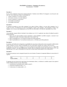 Esercitazione - Dipartimento di Economia, Finanza e Statistica