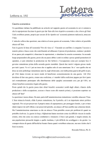 Lettera Politica n. 192 - Lettera politica