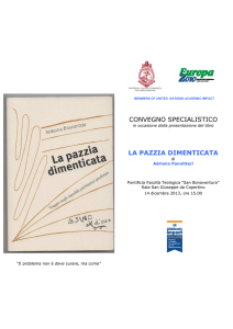 convegno specialistico la pazzia dimenticata