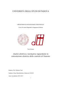UNIVERSITÀ DEGLI STUDI DI PADOVA Analisi elettrica e normativa