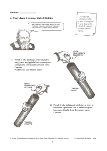 4. Costruiamo il cannocchiale di Galileo