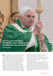 L`enciclica non è lettera morta ma diventa viva sul territorio…