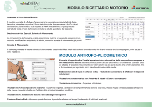 modulo ricettario motorio modulo antropo-plicometrico