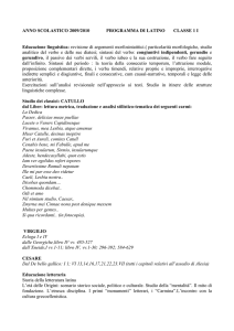 ANNO SCOLASTICO 2009/2010 PROGRAMMA DI LATINO
