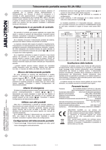 Telecomando portatile senza fili JA-186J