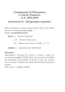 Integrazione numerica - Dipartimento di Matematica
