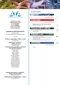 Ingegneria dell`Autoveicolo Editoriale L`intervista Uno sguardo al
