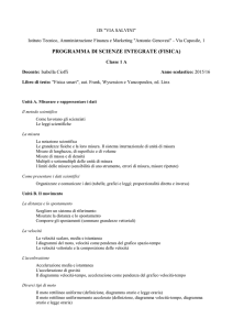 PROGRAMMA DI SCIENZE INTEGRATE (FISICA)
