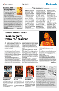 Laura Negretti, teatro che passione