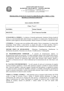 Scienze - Liceo «Franchetti