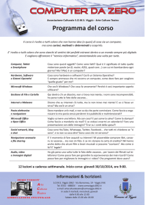 programma corso - SOMS Viggiù 1862