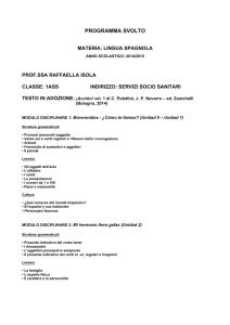 PROGRAMMA SVOLTO