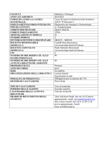 Corso di Laurea in Ostetricia [sed - UNIPA