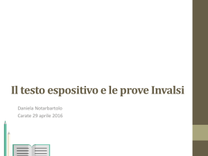 Il testo espositivo e le prove Invalsi