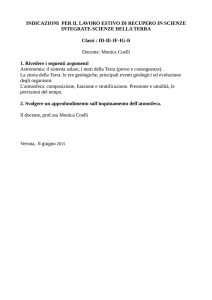 INDICAZIONI PER IL LAVORO ESTIVO DI RECUPERO IN SCIENZE