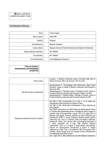 Curriculum - Torna al portale della Regione Campania