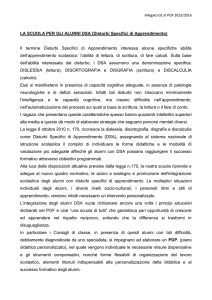 LA SCUOLA PER GLI ALUNNI DSA (Disturbi Specifici di