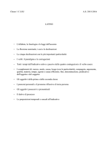 Classe 1 C LSU A.S. 2015-2016 LATINO – L`alfabeto, la fonologia e