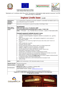 Inglese Livello base – ore 60