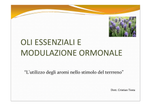 oli essenziali e modulazione ormonale