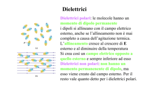 Dielettrici - Sezione di Fisica