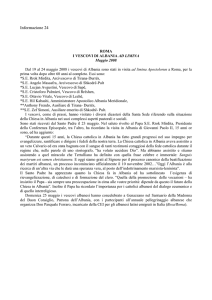i vescovi di albania ad limina