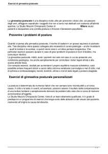 Esercizi di ginnastica posturale personalizzati