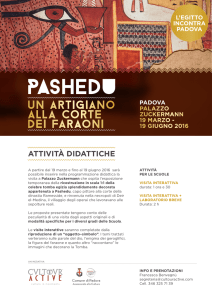 un artigiano alla corte dei faraoni