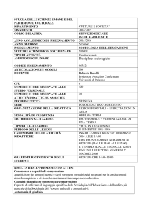 Discipline sociologiche - UNIPA