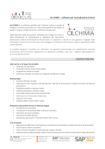 ALCHIMIA – software per la produzione chimica - VAR-ONE