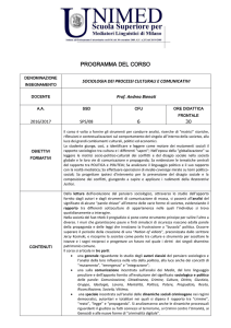Sociologia dei Processi Culturali e Comunicativi