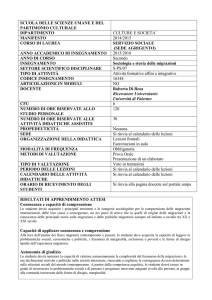 scuola delle scienze umane e del partimonio culturale dipartimento