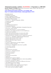 “Elementi di economia e statistica –ECONOMIA”