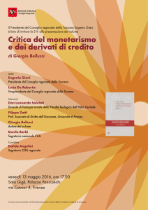Critica del monetarismo e dei derivati di credito