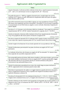 Problemi sulle applicazioni della trigonometria