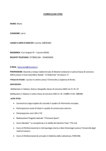curriculum vitae - liceo scientifico pellecchia