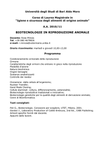 Biotecnologie in riproduzione animale