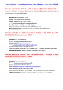 magistrale (270/04) - Dipartimento di Scienze Aziendali e Giuridiche