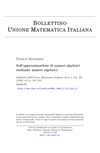 Sull`approssimazione di numeri algebrici mediante numeri algebrici.