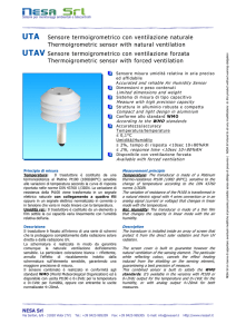 UTA Sensore termoigrometrico con ventilazione