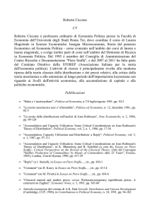 Cv Ciccone - Società Italiana degli Economisti
