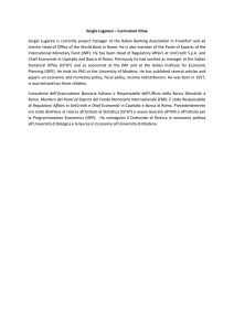 Sergio Lugaresi – Curriculum Vitae Sergio Lugaresi is currently