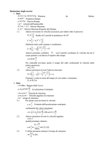 Soluzione Dei problemi di Fisica (Moto Parabolico e Circolare)