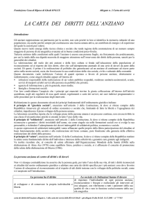 Carta dei diritti dell`Anziano