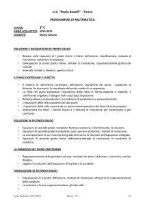 I.I.S. “Paolo Boselli” – Torino PROGRAMMA DI MATEMATICA 3 C