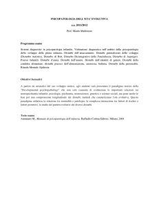 Psicopatologia dell`età evolutiva
