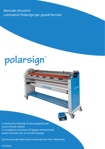 Manuale istruzioni Laminatrici Polarsign per grandi formati