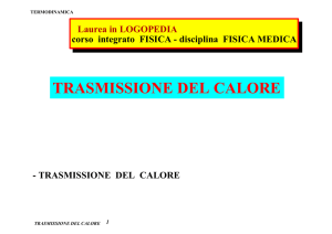 TRASMISSIONE DEL CALORE