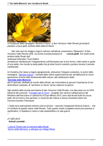 I “fiori della Memoria” per ricordare la Shoah