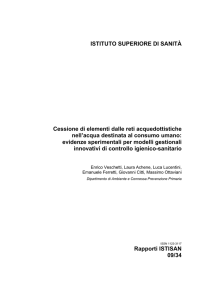 Rapporti ISTISAN 09/34 ISTITUTO SUPERIORE DI SANITÀ